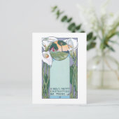  Art Nouveau Pasaster Calla Lilies Briefkaart (Staand voorkant)