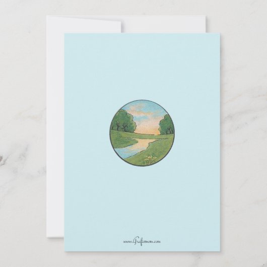 Art Nouveau Pasaster Calla Lilies Feestdagenkaart (Achterkant)