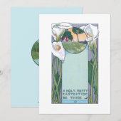 Art Nouveau Pasaster Calla Lilies Feestdagenkaart (Voorkant / Achterkant)