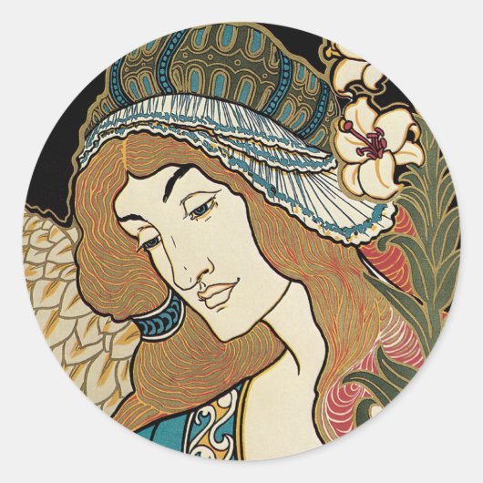 Art Nouveau Pasen Stickers (Voorkant)