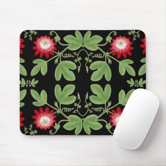 Art Nouveau Passiflora Mousepad Muismat (Met muis)