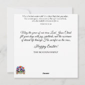 Art Nouveau pastel bloementuin Baby konijntje Pase Feestdagenkaart (Achterkant)