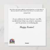  Art Nouveau pastel Paaskonijn Bloemen Feestdagenkaart (Achterkant)