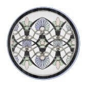 Art Nouveau Pastel schelpen, lelies & zwarte bogen Snijplank (Voorkant)