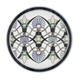 Art Nouveau Pastel schelpen, lelies & zwarte bogen Snijplank