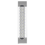 Art Nouveau Pastel schelpen, lelies & zwarte strep Korte Tafelloper (Voorkant)