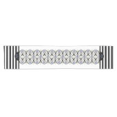 Art Nouveau Pastel schelpen, lelies & zwarte strep Korte Tafelloper (Horizontaal)