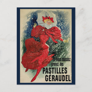 Art Nouveau Pastilles Geraudel Cough druppels Briefkaart