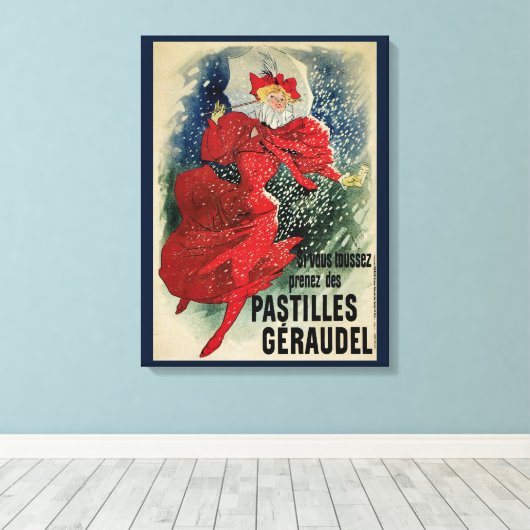 Art Nouveau Pastilles Geraudel Cough druppels Canvas Afdruk (Insitu (Houten vloer))