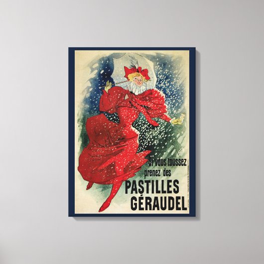  Art Nouveau Pastilles Geraudel Cough druppels Canvas Afdruk (Voorkant)