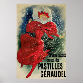 Art Nouveau Pastilles Geraudel Cough druppels Poster (Voorkant)