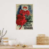 Art Nouveau Pastilles Geraudel Cough druppels Poster (Keuken)