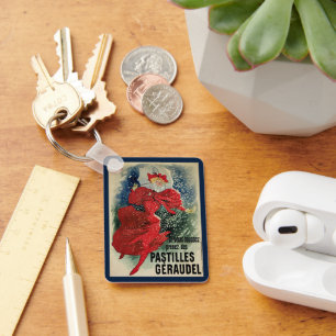  Art Nouveau Pastilles Geraudel Cough druppels Sleutelhanger