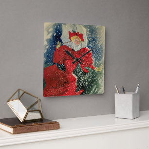  Art Nouveau Pastilles Geraudel Cough druppels Vierkante Klok