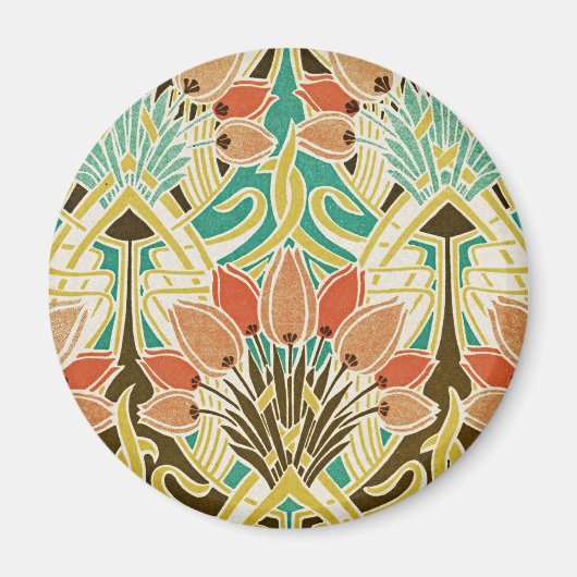 Art Nouveau patroon #11 Magneet (Voorkant)