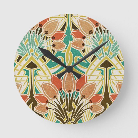 Art Nouveau patroon #11 Ronde Klok (Voorkant)