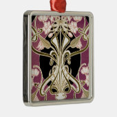 Art Nouveau patroon 2 Metalen Ornament (Rechts)