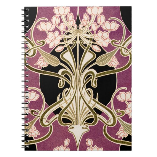 Art Nouveau patroon 2 Notitieboek (Voorkant)
