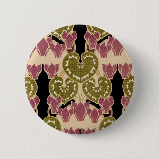 Art Nouveau patroon #4 Ronde Button 5,7 Cm (Voorkant)