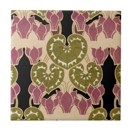Art Nouveau patroon #4 Tegeltje (Voorkant)