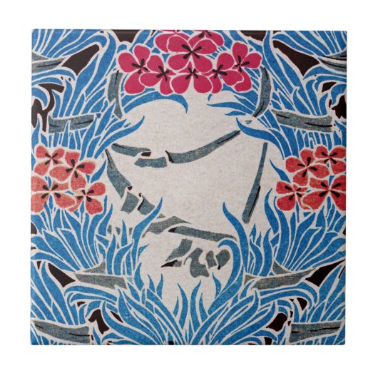 Art Nouveau patroon 6 Tegeltje (Voorkant)