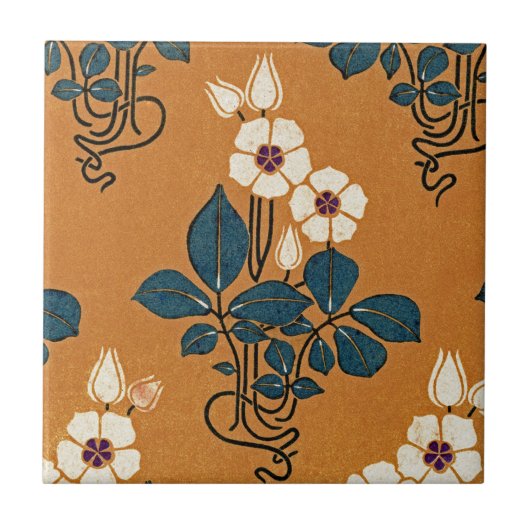 Art Nouveau patroon 7 Tegeltje (Voorkant)