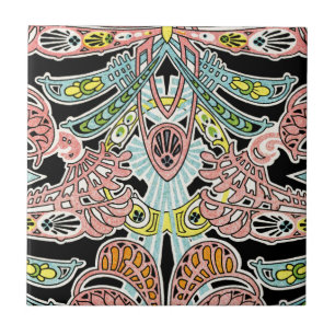 Art Nouveau patroon #8 Tegeltje