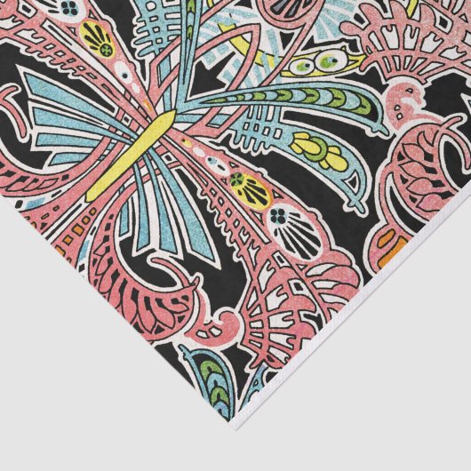 Art Nouveau patroon #8 Tissuepapier (Detail)