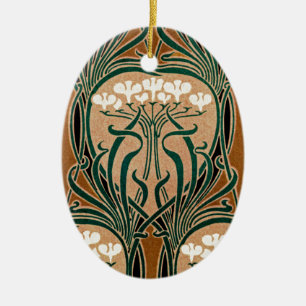 Art Nouveau patroon #9 Keramisch Ornament