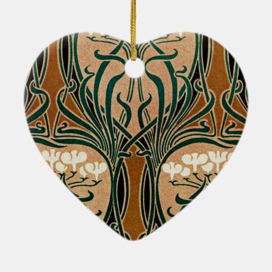 Art Nouveau patroon #9 Keramisch Ornament (Achterkant)