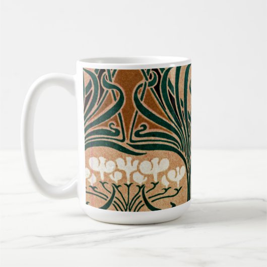 Art Nouveau patroon #9 Koffiemok (Links)