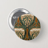 Art Nouveau patroon #9 Ronde Button 5,7 Cm (Voorkant /achterkant)