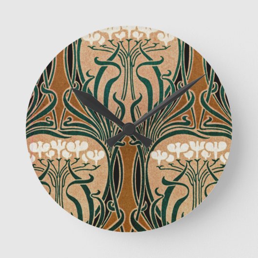 Art Nouveau patroon #9 Ronde Klok (Voorkant)