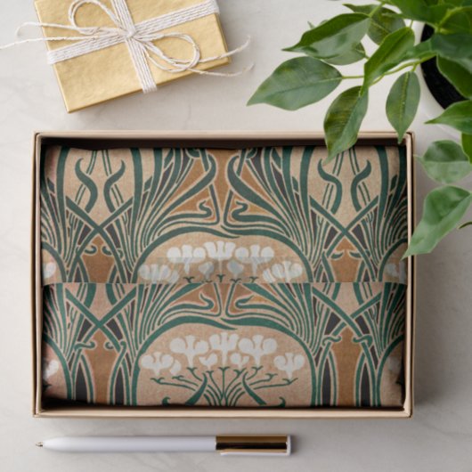 Art Nouveau patroon #9 Tissuepapier (Geschenk)