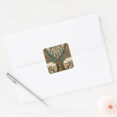 Art Nouveau patroon #9 Vierkante Sticker (Envelop)