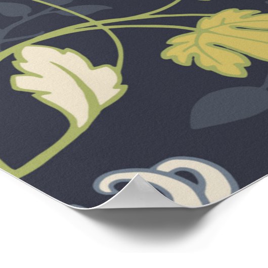  art nouveau patroon. Art Nouveau. aquilegi Poster (Hoek)