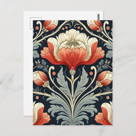 Art Nouveau Patroon Briefkaart (Voorkant / Achterkant)