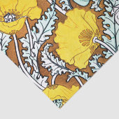 Art Nouveau patroon  Yellow Poppies, populair Tissuepapier (Detail)