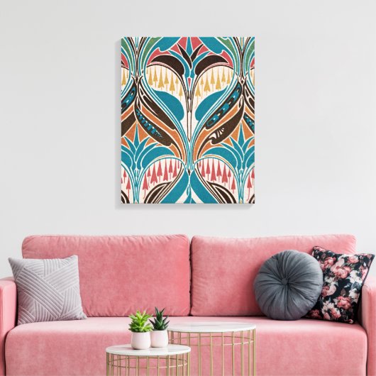 Art Nouveau Pattern #11 in Emporio Moffa Canvas Afdruk (Insitu (Woonkamer))
