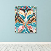 Art Nouveau Pattern #11 in Emporio Moffa Canvas Afdruk (Insitu (Houten vloer))