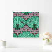 Art Nouveau Pattern #12 in Emporio Moffa Vierkante Klok (Huis)