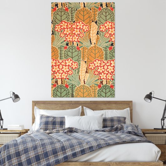 Art Nouveau Pattern #1 op Emporio Moffa Canvas Afdruk (Insitu (Slaapkamer))