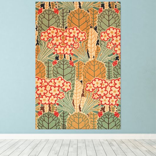 Art Nouveau Pattern #1 op Emporio Moffa Canvas Afdruk (Insitu (Houten vloer))