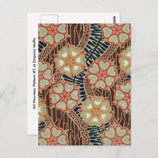 Art Nouveau Pattern #2 op Emporio Moffa Briefkaart (Voorkant / Achterkant)
