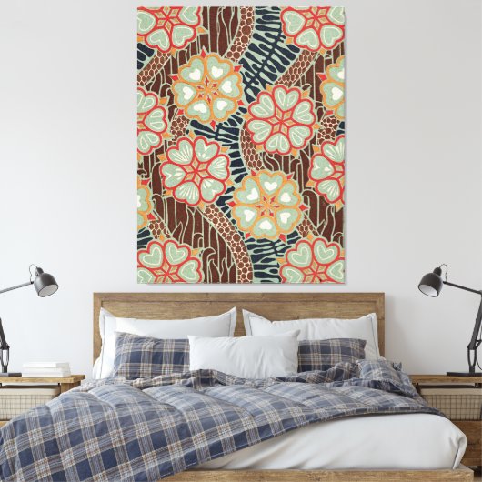 Art Nouveau Pattern #2 op Emporio Moffa Canvas Afdruk (Insitu (Slaapkamer))