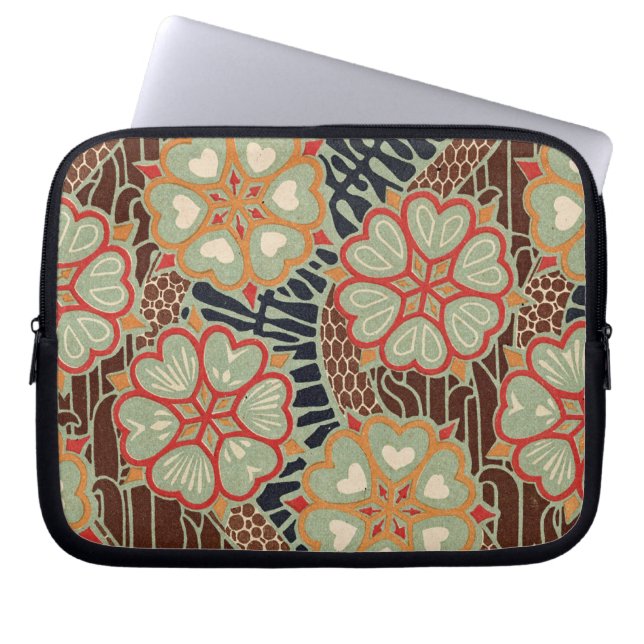 Art Nouveau Pattern #2 op Emporio Moffa Laptop Sleeve (Voorkant)