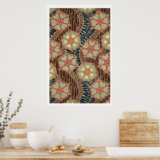 Art Nouveau Pattern #2 op Emporio Moffa Poster (Keuken)