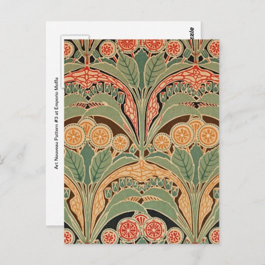 Art Nouveau Pattern #3 op Emporio Moffa Briefkaart (Voorkant / Achterkant)