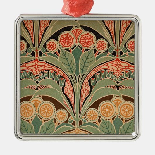 Art Nouveau Pattern #3 op Emporio Moffa Metalen Ornament (Voorkant)