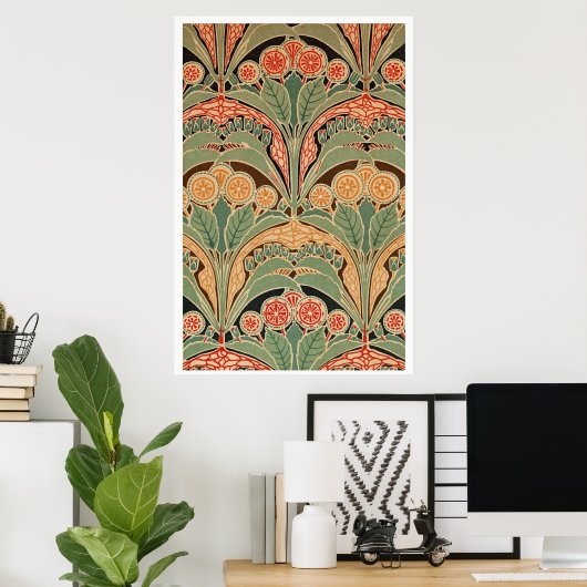 Art Nouveau Pattern #3 op Emporio Moffa Poster (Thuiskantoor)